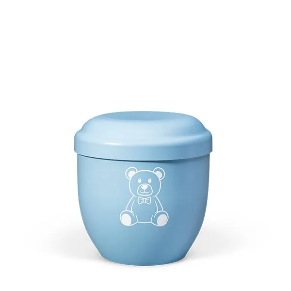 URNE, BARN LYS BLÅ MED TEDDYBJØRN 7454-BIO