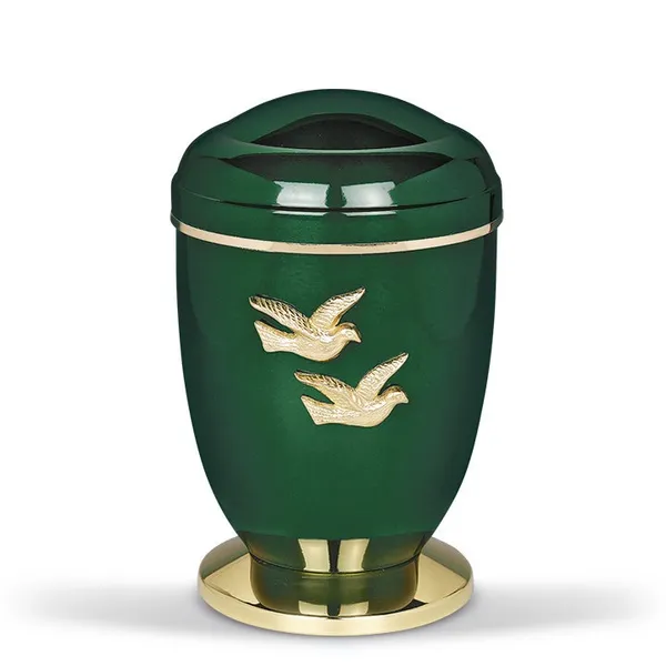 URNE FOR KOLUMBARIUM, KOBBER, MOSEGRØNN 1233 taub