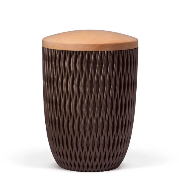 URNE, KASTANJEBRUN-MATT M/TRELOKK 37310