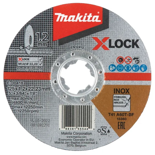 MAKITA, KAPPESKIVE 125X1,25 X-LOCK
