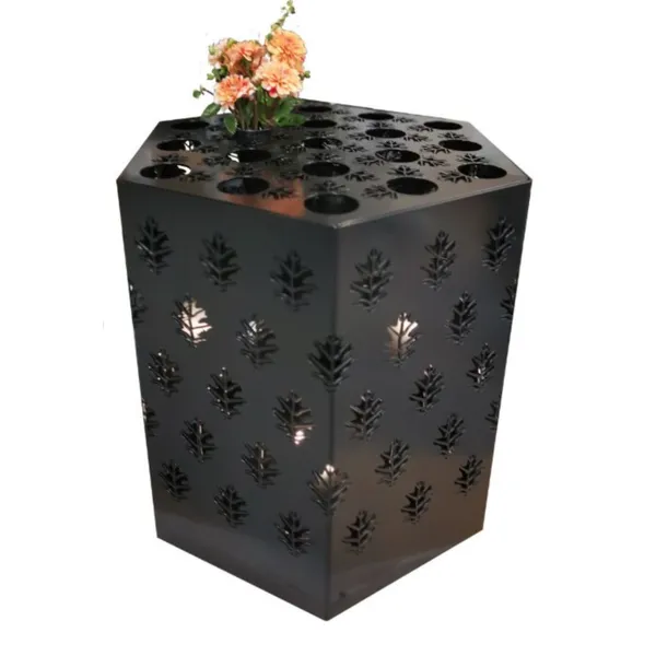 MINNELUND VASE OG LYSHOLDER HEXAGON "EK" H 75 CM