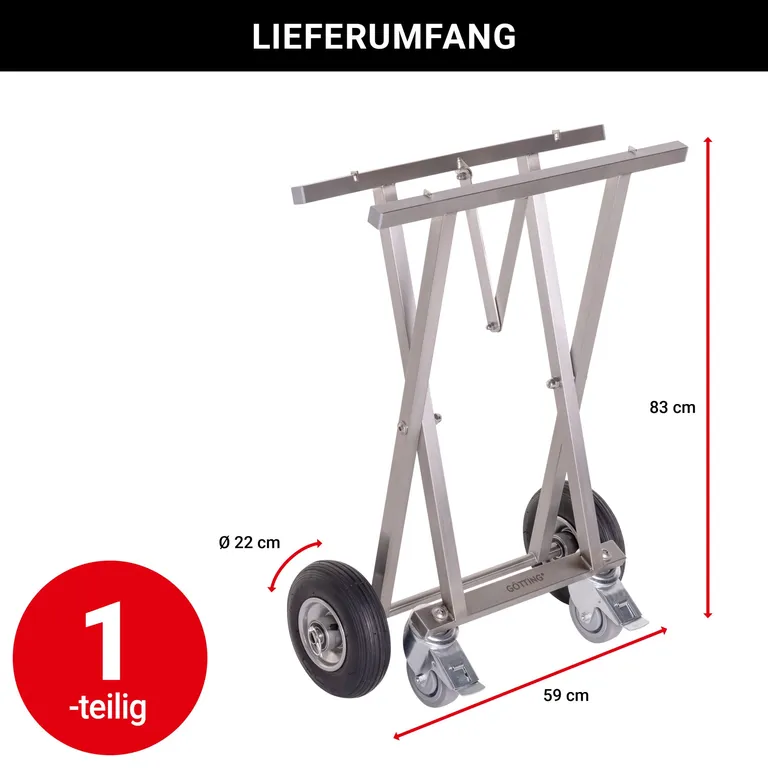 ENMANNSTRALLE STÅL M/SVINGBARE HJUL SR11