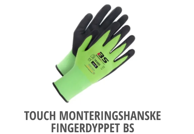 Monteringshansker, Touch