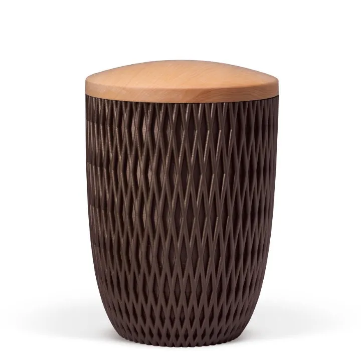 URNE, KASTANJEBRUN-MATT M/TRELOKK 37310