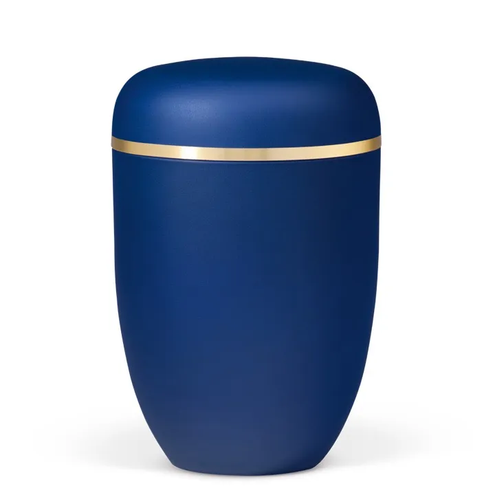 URNE, ELEGANCE SAFIR BLÅ VELOUR M/ GULLBÅND 25-3690GB