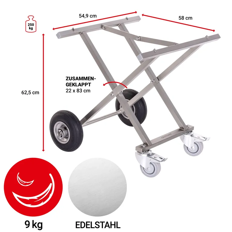 ENMANNSTRALLE STÅL M/SVINGBARE HJUL SR11