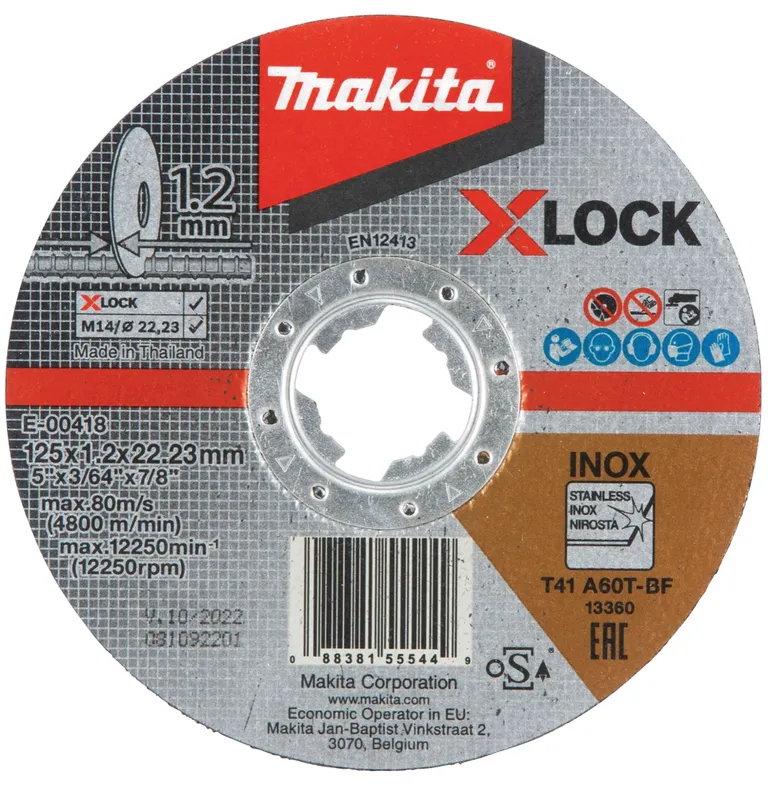 MAKITA, KAPPESKIVE 125X1,25 X-LOCK